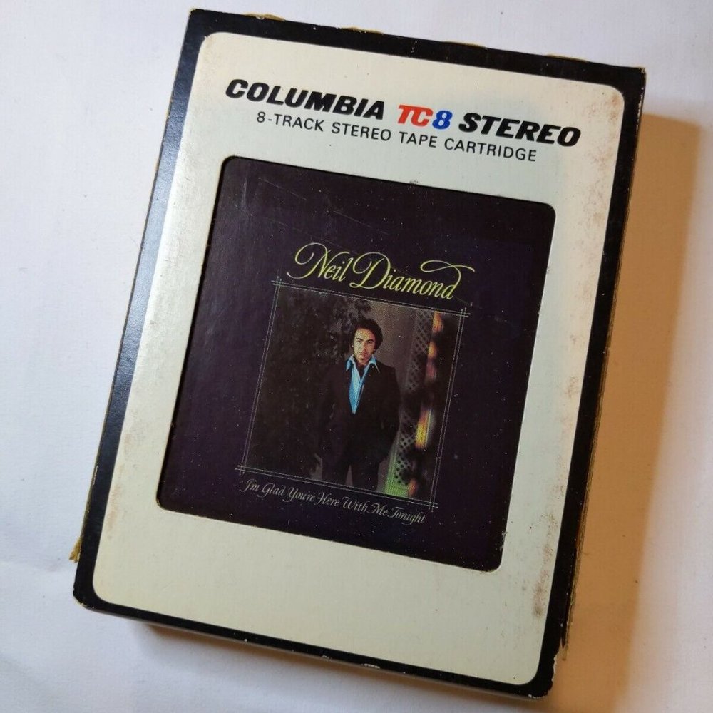 Vintage 1977 Neil Diamond I'm Glad You're Here With Me Tonight 8 Track untested